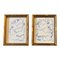 Wayne Cunningham, Small Abstract Compositions, Blue Ink Drawings, 1980s, Framed, Set of 2, Image 1