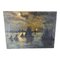 English Tonalist Nocturnal Harbor Scene, 1800s, Oil on Canvas 1
