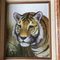 Retrato de tigre, años 70, pintura, enmarcado, Imagen 2