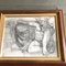 Nudo maschile Art Déco, Studio a carboncino, anni '50, con cornice, Immagine 2