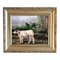 Vaca en el paisaje, años 80, Pintura sobre lienzo, Enmarcado, Imagen 1