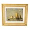 Paul Jean Clays, Barcos holandeses, década de 1800, pintura al óleo sobre panel de madera, enmarcado, Imagen 1