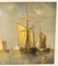 Paul Jean Clays, Barcos holandeses, década de 1800, pintura al óleo sobre panel de madera, enmarcado, Imagen 5