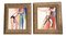 Abstract Male Figure Studies, 1970s, Watercolors on Paper, Set of 2 1