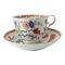 English Worcester Teacup and Saucer, Set of 2 1