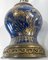 Chinesische Chinoiserie Glas Tischlampe in Puderblau & Vergoldetem Ingwer 11