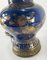 Chinesische Chinoiserie Glas Tischlampe in Puderblau & Vergoldetem Ingwer 10