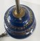 Chinesische Chinoiserie Glas Tischlampe in Puderblau & Vergoldetem Ingwer 9