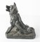 Italienische Grand Tour Serpentinen geschnitzte Hundeskulptur, 19. Jh. 2