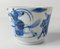 18th Century Chinese Blue and White Wine Cup with Warriors, Image 3