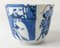 Copa china de vino azul y blanco del siglo XVIII con Guerreros, Imagen 5