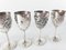 Chinese Chinoiserie Sterling Silver Codial Cups, Set of 6 5