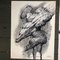 Composiciones abstractas, 1983, Carbón sobre papel, Juego de 3, Imagen 2