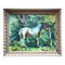 Horse in Woodlands, 1970s, Painting on Canvas, Framed 1