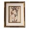 Desnudo femenino, años 50, pintura sobre papel, enmarcado, Imagen 1