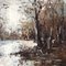 Barton, paisaje nevado, años 60, pintura sobre lienzo, enmarcado, Imagen 4
