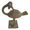 Pájaro Benin vintage de bronce, Imagen 1