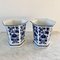 Chinoiserie Blue and White Porcelain Hexagonal Vases, Set of 2, Image 4
