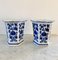 Chinoiserie Blue and White Porcelain Hexagonal Vases, Set of 2 8