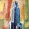 Tower of Learning Pittsburgh, 1970er, Gemälde auf Leinwand, gerahmt 3
