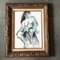 Desnudo Femenino, Años 70, Dibujo Al Pastel, Enmarcado, Imagen 4