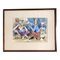 Abstract Musical Figures, 1960s, Paint on Paper, Framed 1