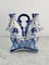 Russian Blue and White Porcelain Double Horse Candleholder 10