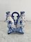Russian Blue and White Porcelain Double Horse Candleholder 2
