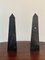 Neoclassical Marble Black and Gray Obelisks, Set of 2 7