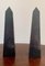 Neoclassical Marble Black and Gray Obelisks, Set of 2 5