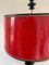 Ebonized Oak Barley Twist Table Lamp with Red Lacquered Shade 3