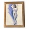 Desnudo femenino, años 70, pintura sobre papel, enmarcado, Imagen 1