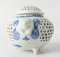 Japanese Blue and White Reticulated Censer 5