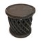 Vintage Basket Weave Bamileke Stool 2