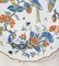 French Decorative Polychrome Delft Faience Plate 6