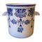 Italian Hand-Painted Blue and White Porcelain Ice Bucket 1