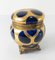 19th Century Cobalt Blue-Amethyst Purple Glass Gilt Dresser Box 12