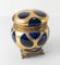 19th Century Cobalt Blue-Amethyst Purple Glass Gilt Dresser Box, Image 12