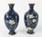 Japanische Cloisonne Emaille Vasen, Ende 19. Jh., 2 . Set 5
