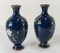 Japanische Cloisonne Emaille Vasen, Ende 19. Jh., 2 . Set 6