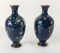 Late 19th Century Japanese Cloisonne Enamel Vases, Set of 2, Image 4