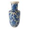 Antique Chinese Kangxi Period Blue and White Crackled Rouleau Vase 1