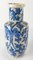 Antique Chinese Kangxi Period Blue and White Crackled Rouleau Vase, Image 3