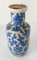 Antique Chinese Kangxi Period Blue and White Crackled Rouleau Vase 2