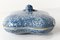 Antike chinesische Schale mit Porzellanbezug in Blau und Weiß 6