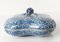 Antike chinesische Schale mit Porzellanbezug in Blau und Weiß 4