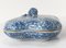 Antike chinesische Schale mit Porzellanbezug in Blau und Weiß 3