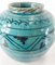 Antique Turquoise Blue Glazed Jar 8