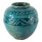 Vaso antico smaltato blu turchese, Immagine 1