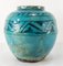 Antique Turquoise Blue Glazed Jar 2